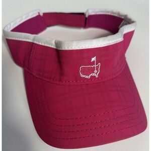 Masters Golf Tournament Pink Plaid Adjustable Visor Hat by American Needle